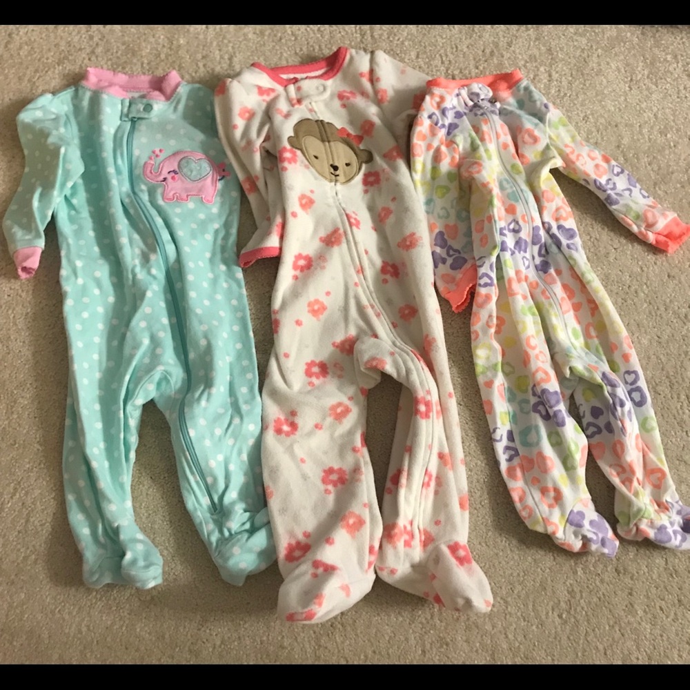 6-9 months baby girl sleeper pajamas